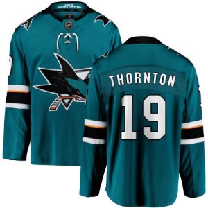Kinder San Jose Sharks Eishockey Trikot Joe Thornton #19 Breakaway Teal Grün Fanatics Branded Heim